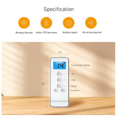 14 Channel Controller for Roller Shades Remote Control for Motorized Windows Shades and Blinds, White