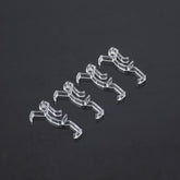 2.5 Inch Clear Valance Clips (4-Pack) - Invisible Heavy-Duty Brackets for Blinds - Works with Wood & Metal Treatments - No Tools Needed