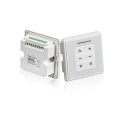 AC228-01 24V Motor Switch Controller - Crystal style dual-route radio receiver & wall switch for roller blinds/shades