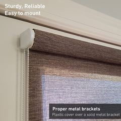 28mm Roller Blind Brackets Upgrade Roller Blind Fittings Spare Kit, Heavy Duty with Blind Chain, White