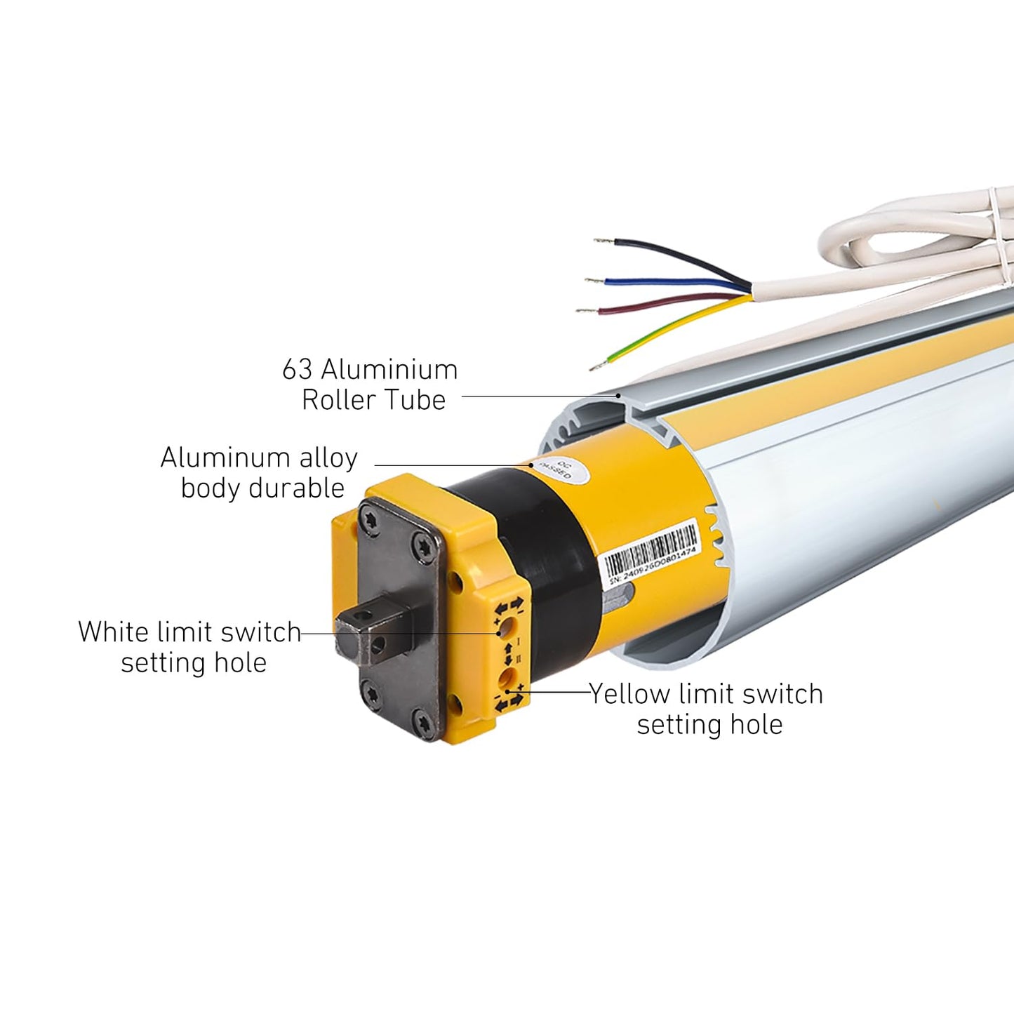 AM45-50/12-XP 110V Awning Motor - High-torque, quiet replacement motor for patio blinds & motorized shades.