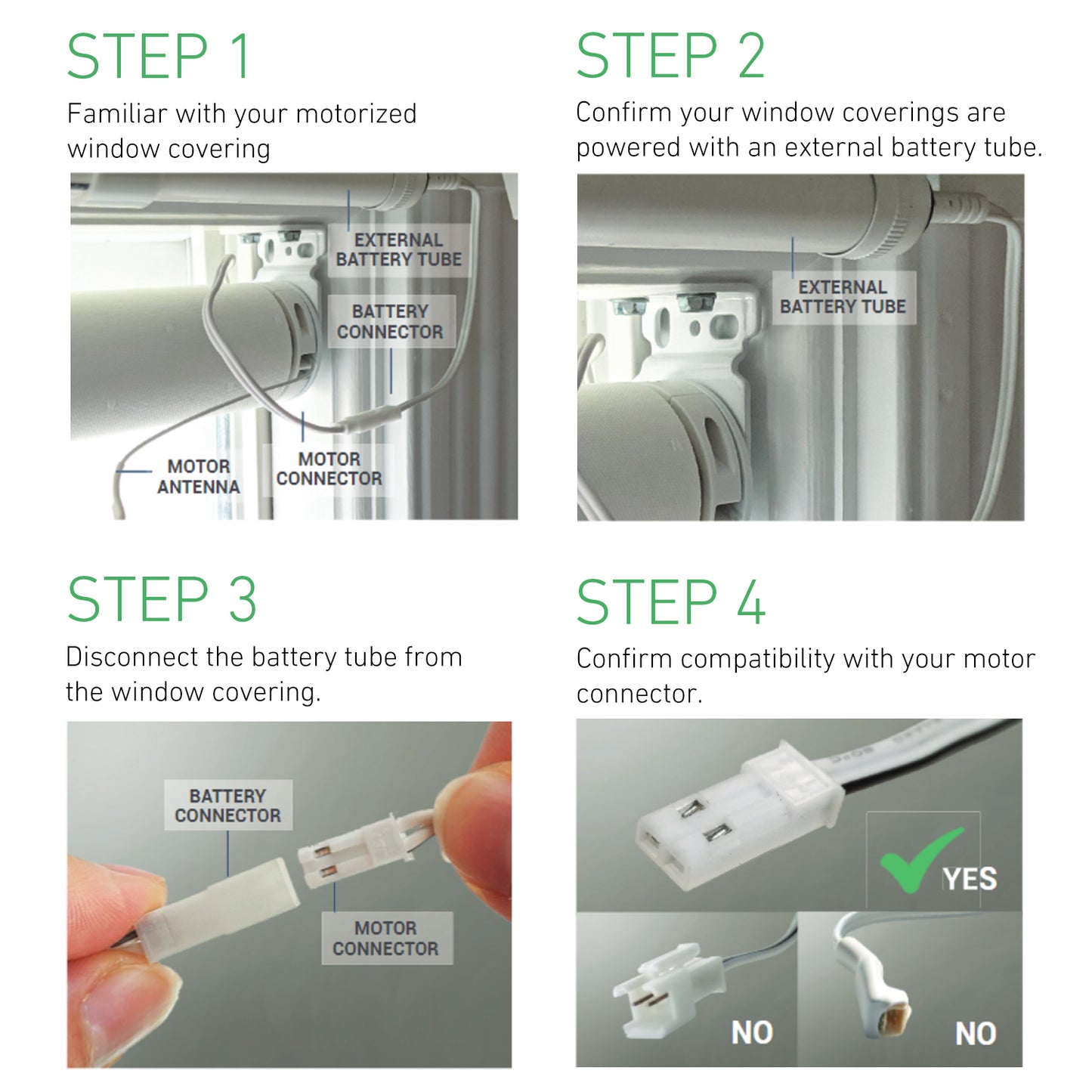 DC1278B 12V Rechargeable Battery for Motorized Blinds/Shades, 2-Pin JST Connector, Wall Mount Included
