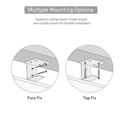 Center Support Bracket for 2" x 2 1/4" Horizontal Blinds – Heavy-Duty Metal Middle Support (Pack of 2)