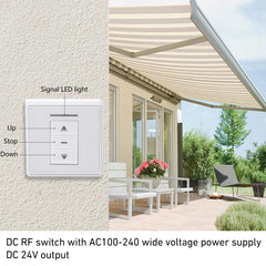 DC24V Wall Mounted Receiver AC227-13 Switch Control for Roller Blinds/Shades Motor
