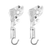 4pcs Low Profile Horizontal Blinds Tilt Mechanism, Wand Tilter Rod Tilter with Square Shaped Gear Hook Connection for 2" Low Rail Horizontal Wood or Faux Wood Blinds