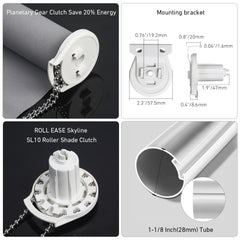 Skyline SL10 Clutch Roll Ease SL10 Roller Shade Clutch Repair Kit for 1-1/8 Inch(28mm) Tube-White