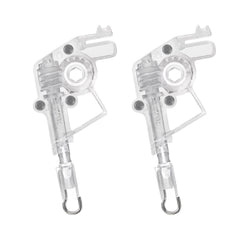 4pcs Low Profile Wand Tilter Mechanism, Heavy Duty Low Rail Blind Wand Tilter with 1/4" Hex Hole for Horizontal Blinds