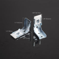 Zebra Shades L-Shaped Metal Blinds mounting Bracket Zebra Blind Bracket Replacement Mount Hardware Bracket for Inside and Outside Zebra Roller Window Blinds