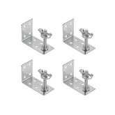 Small Board Mounted Bracket for Woven Wood & Roman Shades – Inside/Outside Mount – Fits 1/2” to 1” Boards (4 Pair)