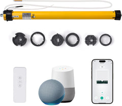 AM35 Custom Tubular Motor for Roller Shades & Electric Awnings, Customized Drive Size & Tube Compatibility, 6Nm 35lb Lift AC Motor with Built-in WiFi & RF Remote Control