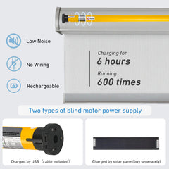 Zigbee Blinds Motor Rechargeable,Smart motor for 2"(50mm) roller blinds,work with Alexa,Googlehome,Smartthing-Working for Motorized Roller Blinds or Electric Awning