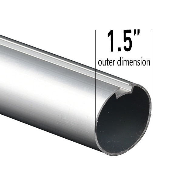 Aluminum Roller Shade Tube/Rod – Heavy-Duty Metal Roller Blind Rod for Window Shades, Curtains, & DIY Projects – Customized Length, Silver Finish – Easy to Cut & Install