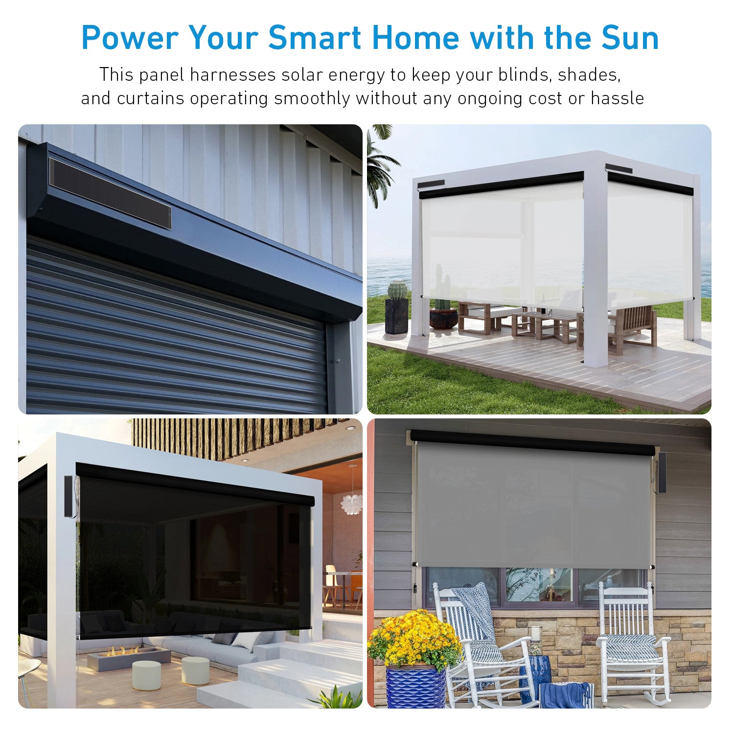 12.6V/16.4V 5.9W Solar Panel for Motorized Blinds, Shades, Security Cameras & Smart Devices – 3 Connector Options (JST/DC5.5/DC3.5)