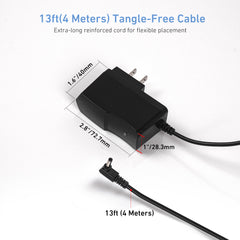 12.6V 1A DC Power Adapter - 3.5×1.35mm Plug - Replacement Charger for CCTV Cameras, LED Panels, Motorized Shades - UL Listed Power Supply