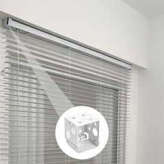 1" Mini Blind Metal Brackets (4-Piece Set) - Low Profile Box Mount for 1" x 1" Headrails - Heavy Duty White Steel Brackets with Screws - Inside/Outside Window Mount