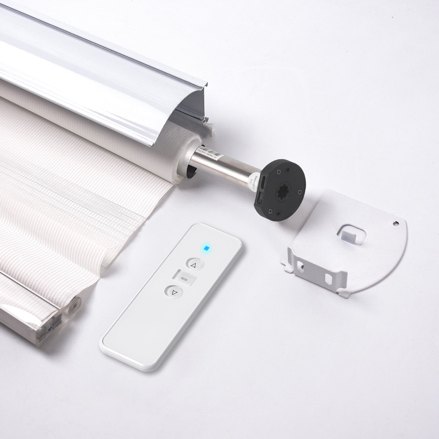 Smart Rechargeable AM15 Tubular Motor for Roller Blinds 18mm 25mm 28mm Adjustable Rubber Crown Compatible with Coolaroo 28mm Tube