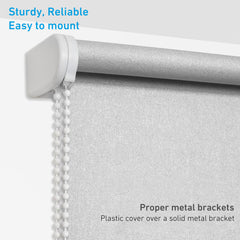 25mm Metal Bracket Upgrade Roller Blind Fittings Spare Kit,  Window Shade Repiar Kit Complete with Metal Brackets & End Plug, Shade Weight Max Load 6.6 LBS (3 KGS)