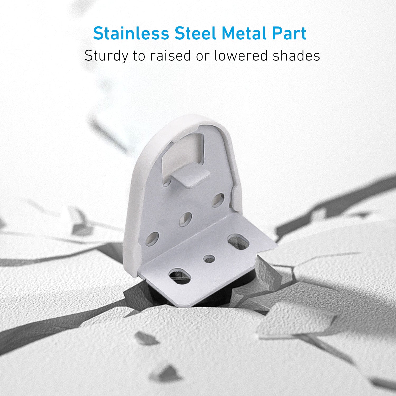 25mm Metal Bracket Upgrade Roller Blind Fittings Spare Kit,  Window Shade Repiar Kit Complete with Metal Brackets & End Plug, Shade Weight Max Load 6.6 LBS (3 KGS)