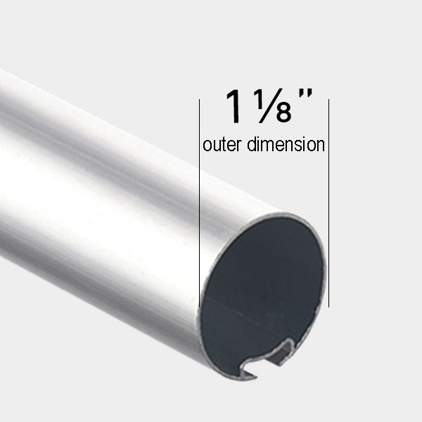Aluminum Roller Shade Tube/Rod – Heavy-Duty Metal Roller Blind Rod for Window Shades, Curtains, & DIY Projects – Customized Length, Silver Finish – Easy to Cut & Install