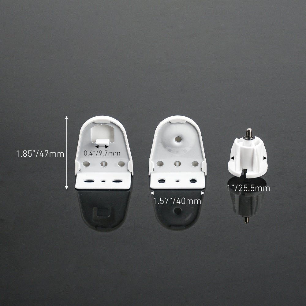 28mm Roller Blind Parts – Replacement Tube, Brackets, End Caps & Hardware Kit – Compatible with Roller Shades, White – DIY Repair Accessories (Pack of 1)