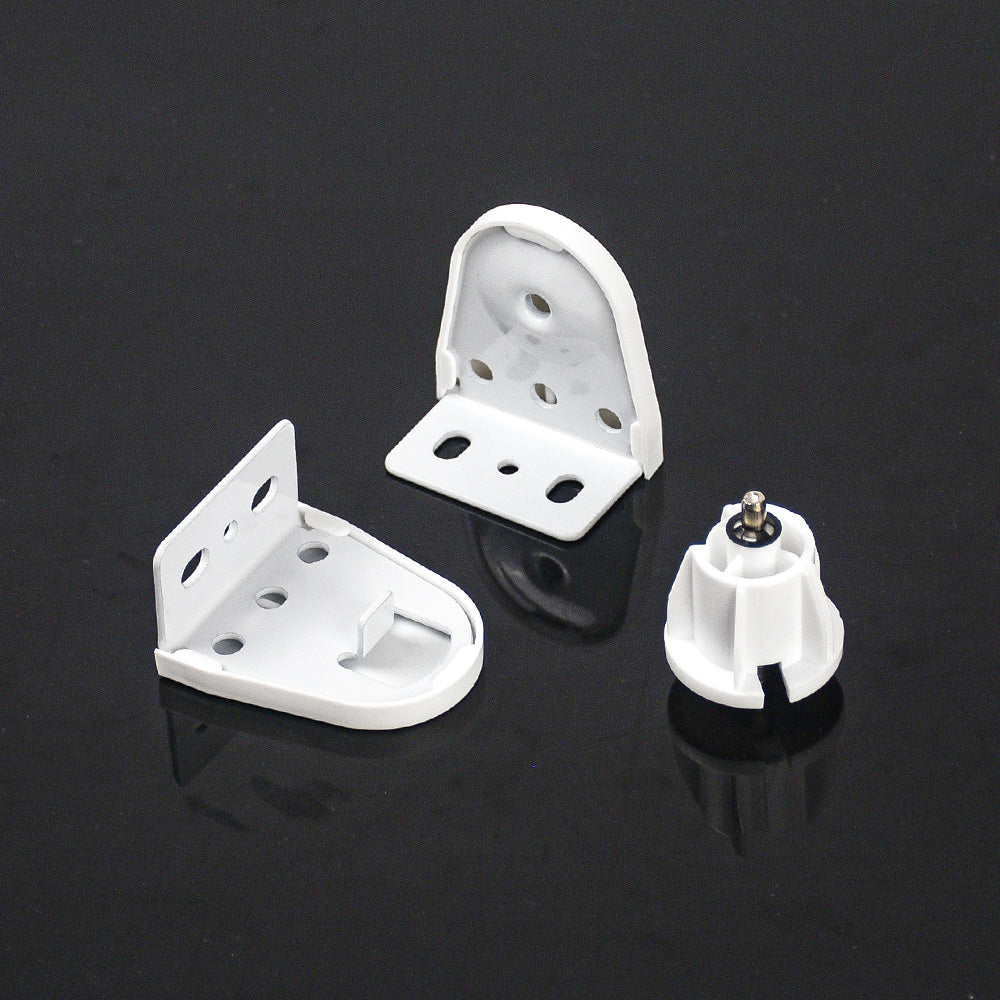 28mm Roller Blind Parts – Replacement Tube, Brackets, End Caps & Hardware Kit – Compatible with Roller Shades, White – DIY Repair Accessories (Pack of 1)