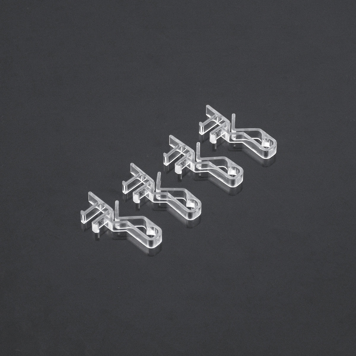 2" Clear Hidden Valance Clips (4-Pack) - Invisible Plastic Brackets for Blinds & Shades - Universal Fit for Wood, Faux Wood, Aluminum