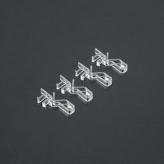 2" Clear Hidden Valance Clips (4-Pack) - Invisible Plastic Brackets for Blinds & Shades - Universal Fit for Wood, Faux Wood, Aluminum