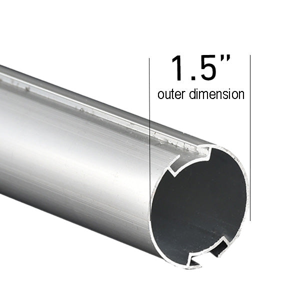 Aluminum Roller Shade Tube/Rod – Heavy-Duty Metal Roller Blind Rod for Window Shades, Curtains, & DIY Projects – Customized Length, Silver Finish – Easy to Cut & Install