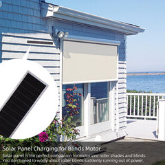 12V Solar Charger for Automated Motorized Blinds with DC 5.5 x 2.1mm Male Connector for Battery Operated Blinds ASIN