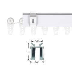 Curtain Ball-Bearing Carriers for Architrac EZ-Track and Other Drapery Ceiling Tracks (30-Pack)