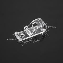 10 Sets Curtain Clear P Clips Hook , Fixation Hook P Clip Plastic Clear Roller Blind holder for Roller Vertical and Roman Shades