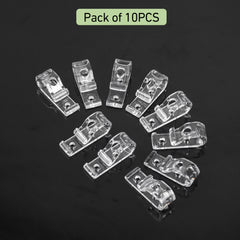 10 Sets Curtain Clear P Clips Hook , Fixation Hook P Clip Plastic Clear Roller Blind holder for Roller Vertical and Roman Shades