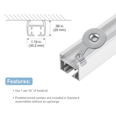 Motorized Sliding Curtain Rail Swivel Ceiling Bracket, Electric CeilingFixing Mount Bracket for Glydea Curtain Track Accessory Smart Honne Decor-4 Pack