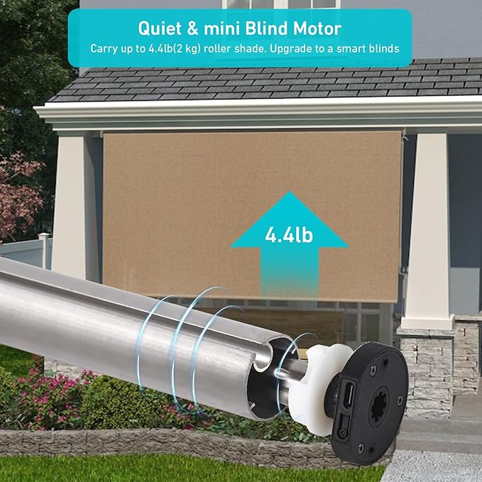 Electric Sun Shade Motor Kit for Coolaroo - 28mm Tube, Rechargeable Battery & Remote Control