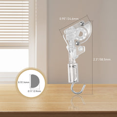 4pcs Low Profile Horizontal Blinds Tilt Mechanism, Wand Tilter Rod Tilter with Square Shaped Gear Hook Connection for 2"  Low Rail Horizontal Wood or Faux Wood Blinds