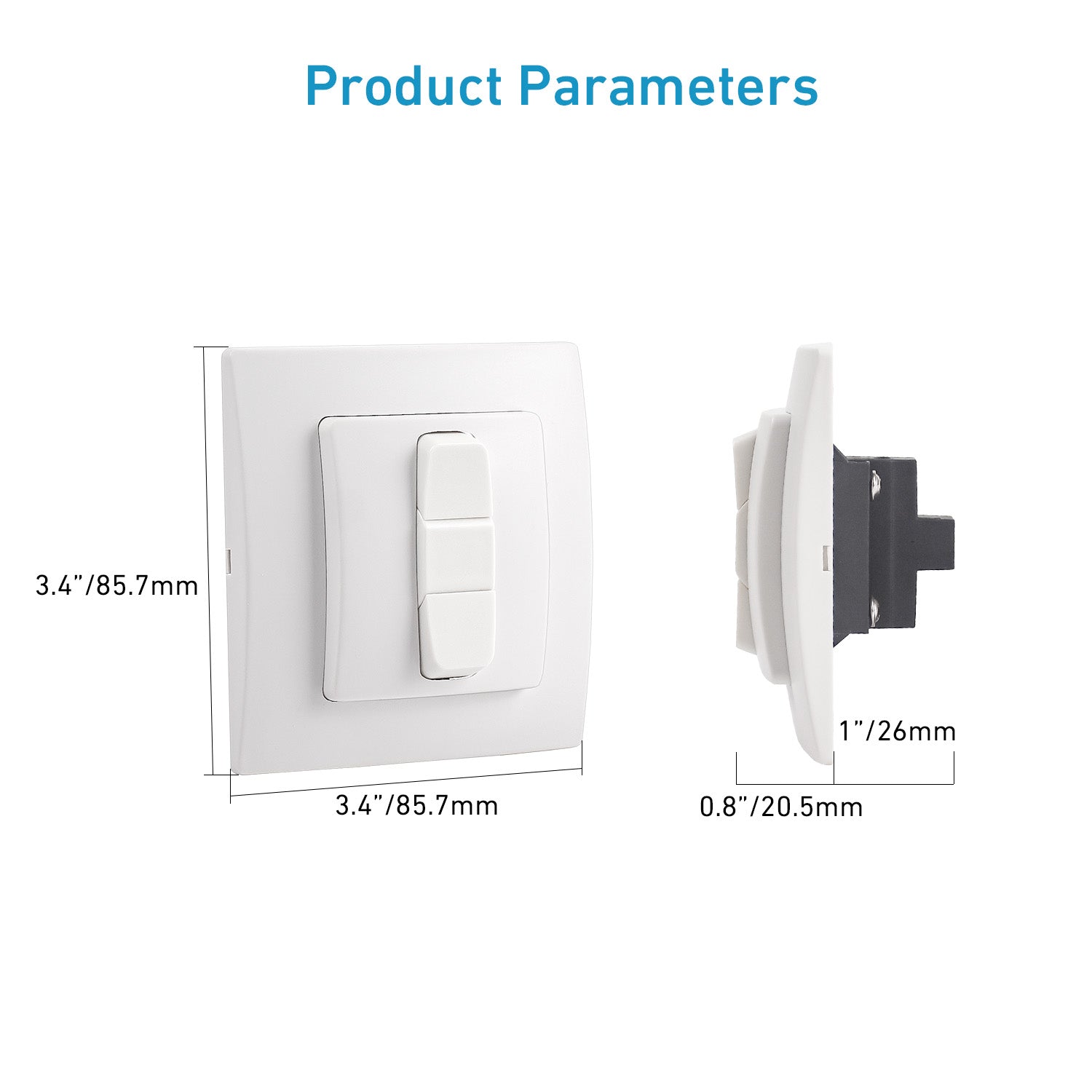 Manual Rocker Switch 12V - DC59C Single Pole On/Off Control - Compatible with RV Blinds, Boats & 12V Accessories