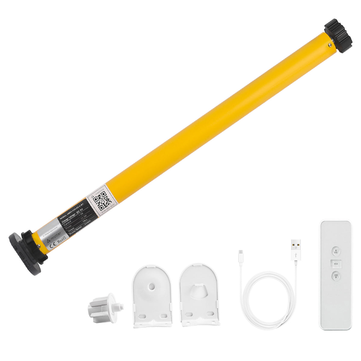 Matter Smart Blinds Motor Kit for 1.5" Shade Tube, Rechargeable Roller Shade Motor, Work With Home Assistant, Alexa, HomeKit