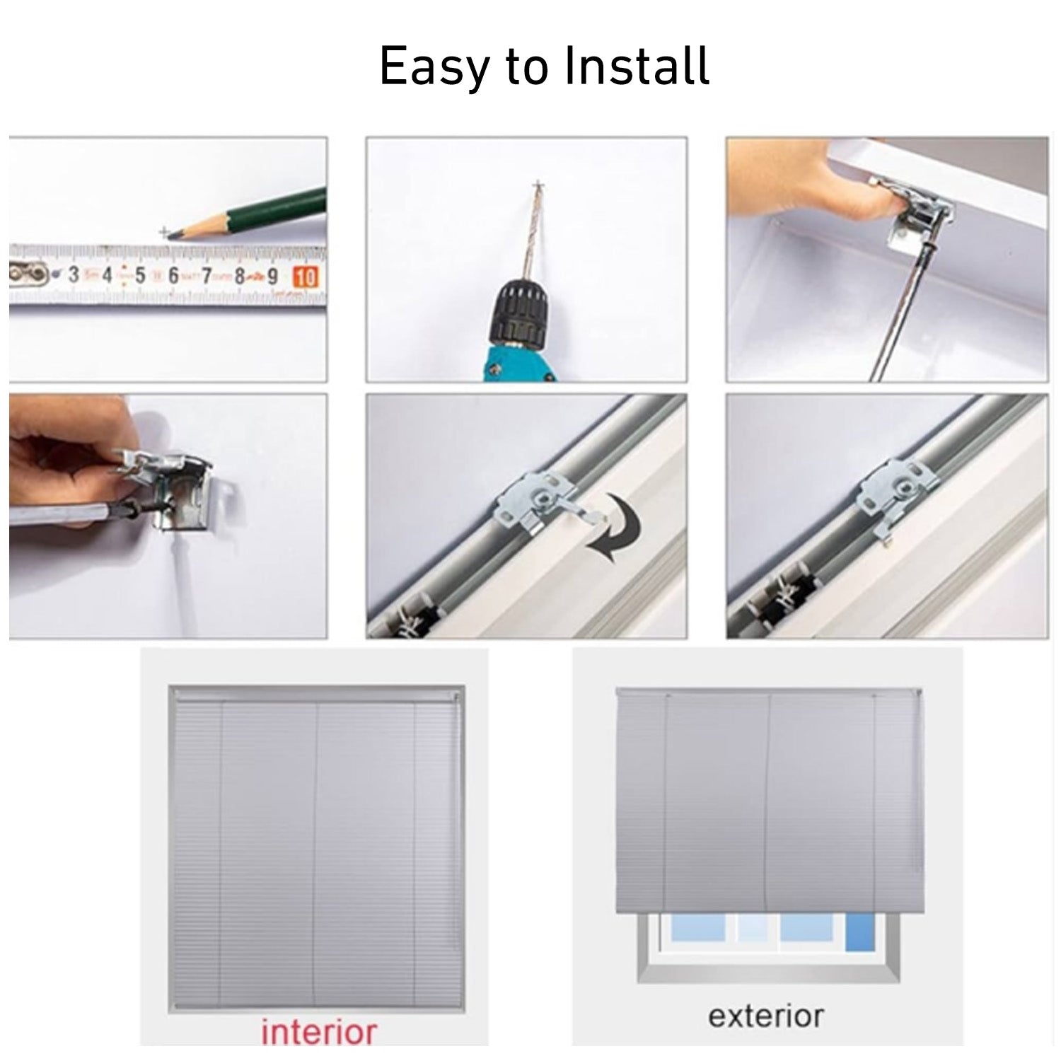 Venetian Blind Support Brackets – Spider Mounting Kit (6-Pack) – Heavy-Duty Metal Brackets for 25mm Top Headrail – Easy No-Drill Installation, Universal Fit for Blinds & Shades