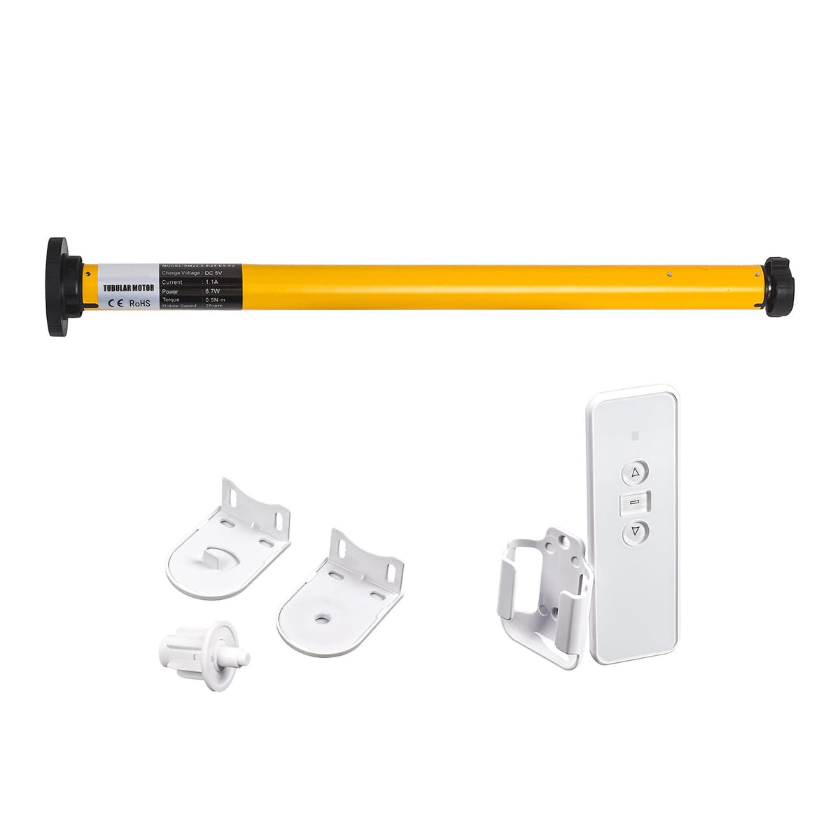 AM22 Zigbee Rechargeable Motorized Roller Shade Motor for 32mm (1-1/4") Tube, Smart Blind Motor with Remote, App & Voice Control, Works with Alexa, Google Home, SmartThings (Zigbee Hub Required)