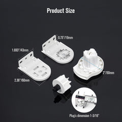 Rollease R8 Roller Blind Replacement Parts, R8 Roller Shade Kit for 1-1/4" Tube-White