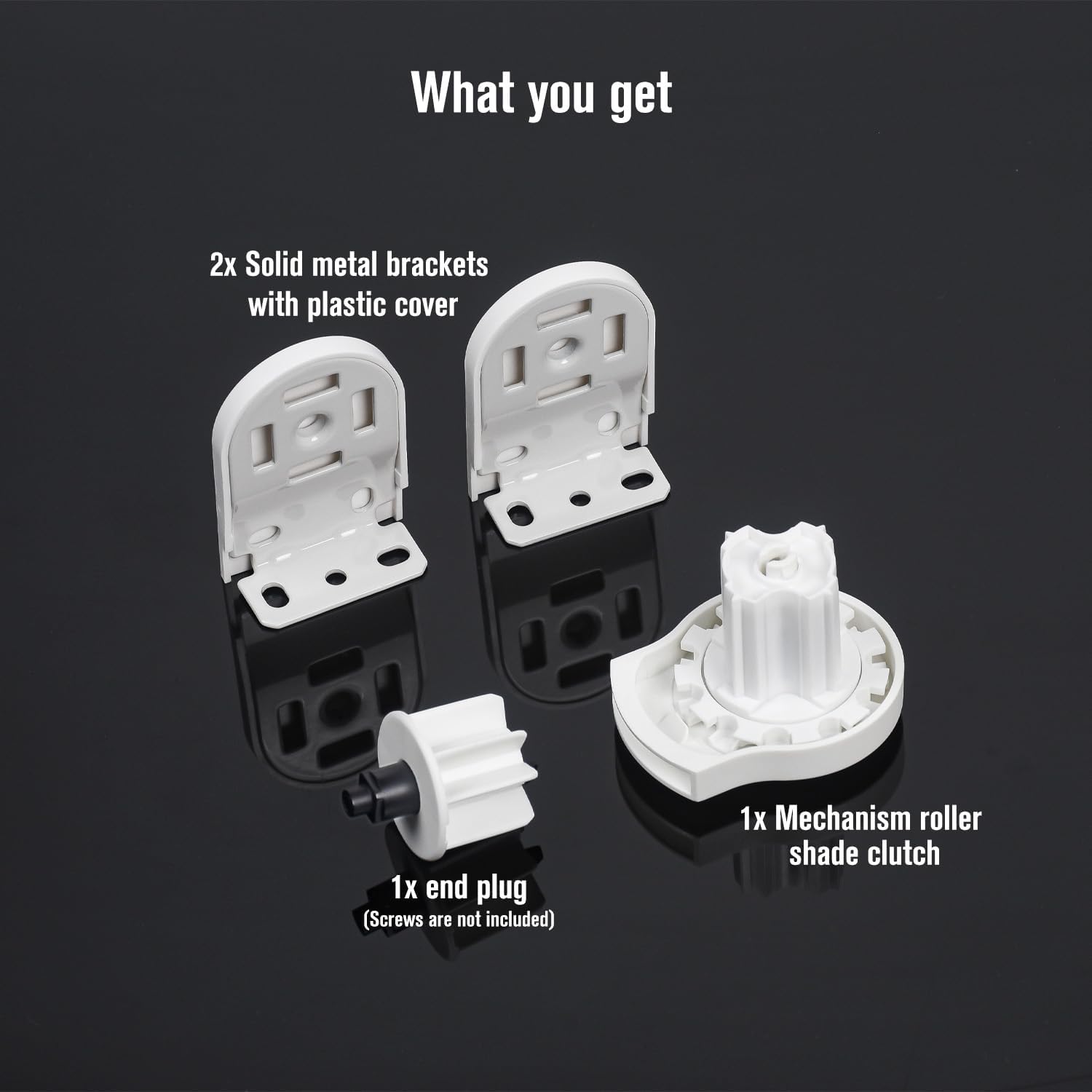 Rollease R8 Roller Blind Replacement Parts, R8 Roller Shade Kit for 1-1/4" Tube-White