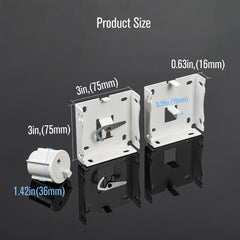 Rollease R-Series Brackets Fascia Type for R16 Roller Shade Clutch-1 Pair