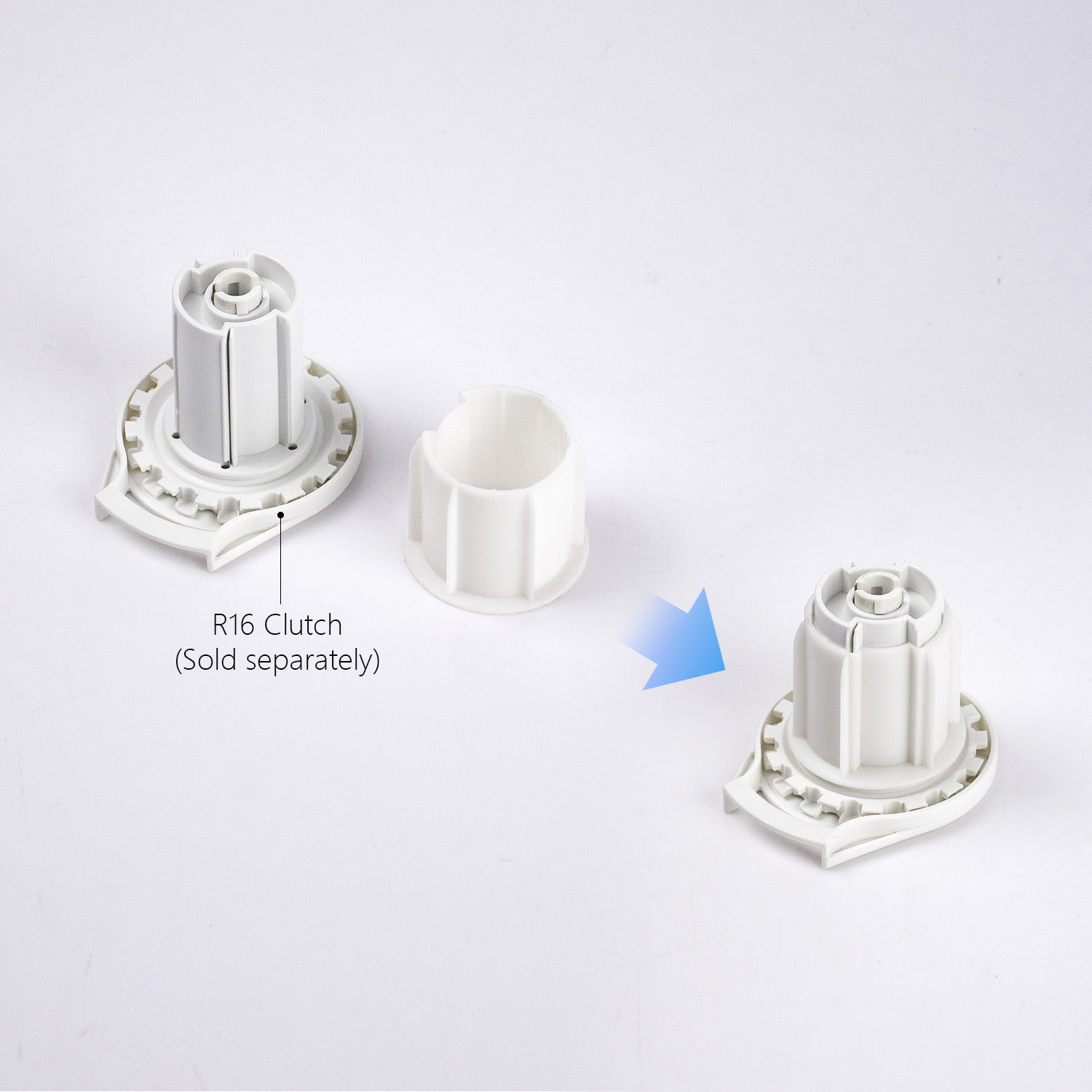 Roller Shade Clutch Adapter – Compatible with R16, R24, SL20 & Galaxy Clutches – Fits 2" Tubes