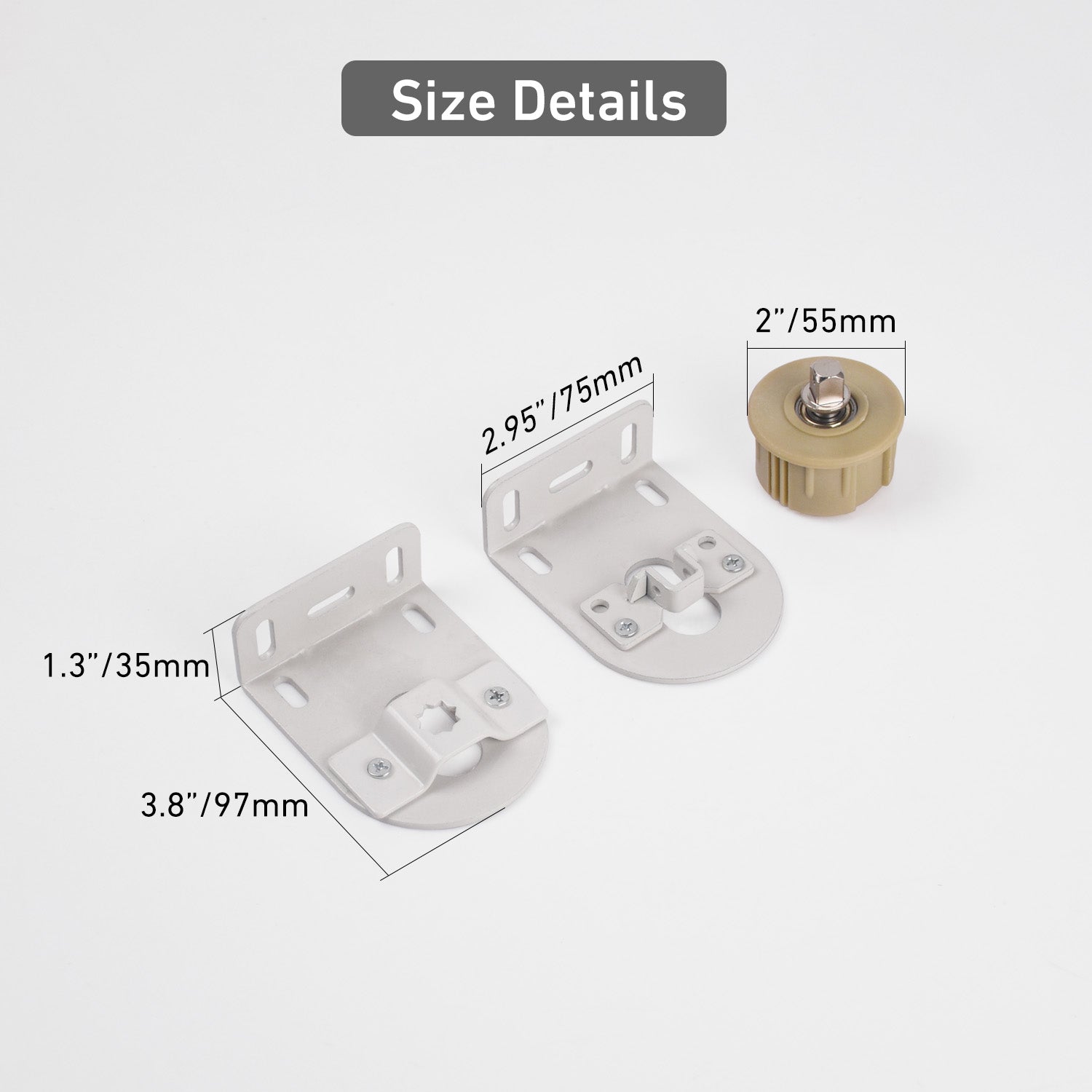 Roller Blind Replacement Brackets Parts,Round Plum Blossom Brackets,Motorized Roller Blinds Mounting Bracket for 55mm Shade Tube