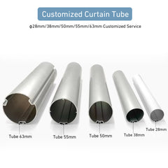 Aluminum Roller Shade Tube/Rod – Heavy-Duty Metal Roller Blind Rod for Window Shades, Curtains, & DIY Projects – Customized Length, Silver Finish – Easy to Cut & Install