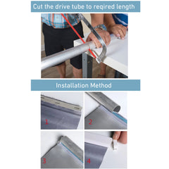 Aluminum Roller Shade Tube/Rod – Heavy-Duty Metal Roller Blind Rod for Window Shades, Curtains, & DIY Projects – Customized Length, Silver Finish – Easy to Cut & Install
