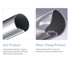 Aluminum Roller Shade Tube/Rod – Heavy-Duty Metal Roller Blind Rod for Window Shades, Curtains, & DIY Projects – Customized Length, Silver Finish – Easy to Cut & Install