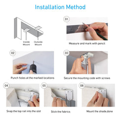 Roman Blind Bracket Set – Heavy Duty Aluminum Brackets for Roman Blinds & Shades – Adjustable Window Blinds Accessories Holder – Easy Installation (Pack of 6)