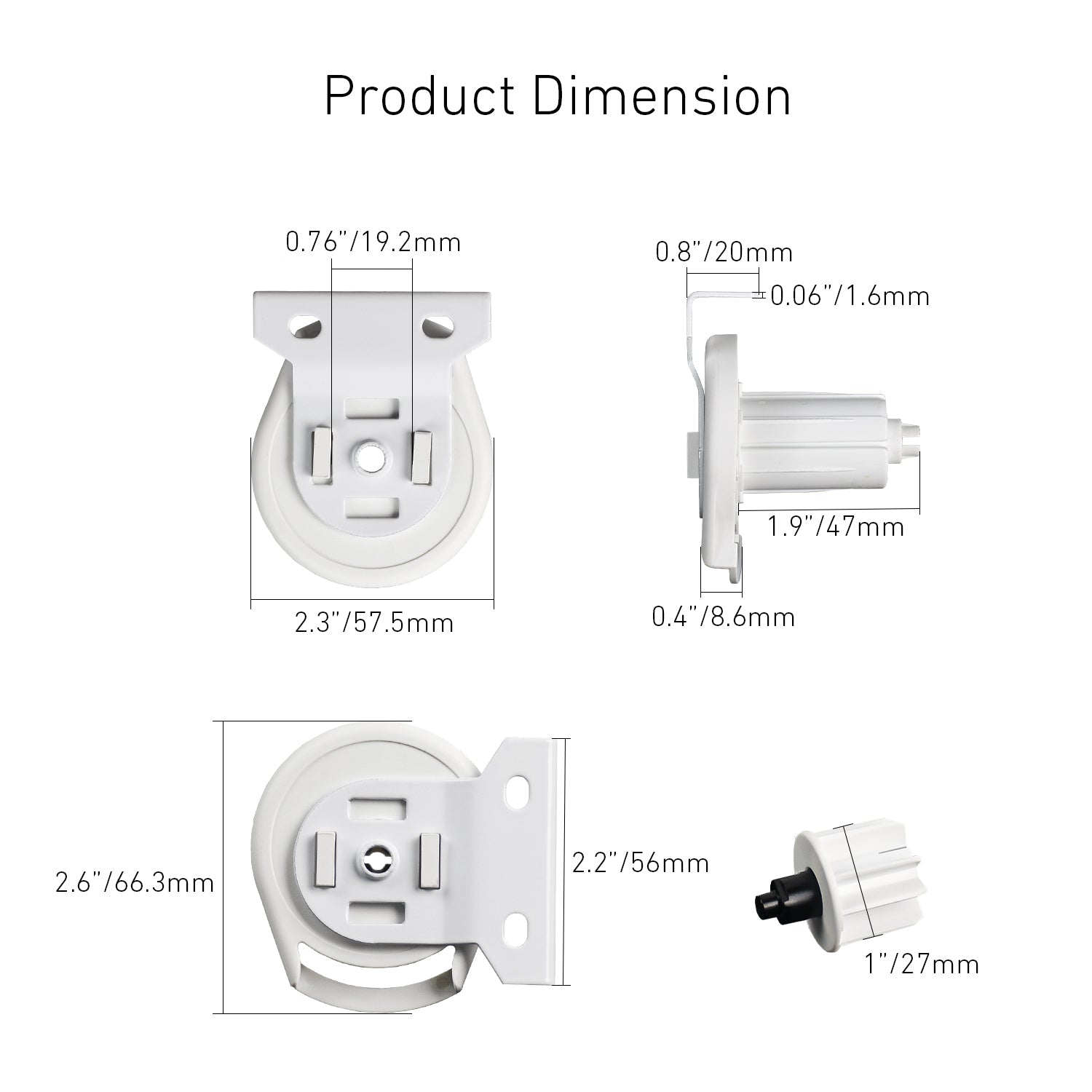 Skyline SL10 Clutch Roll Ease SL10 Roller Shade Clutch Repair Kit for 1-1/8 Inch(28mm) Tube-White