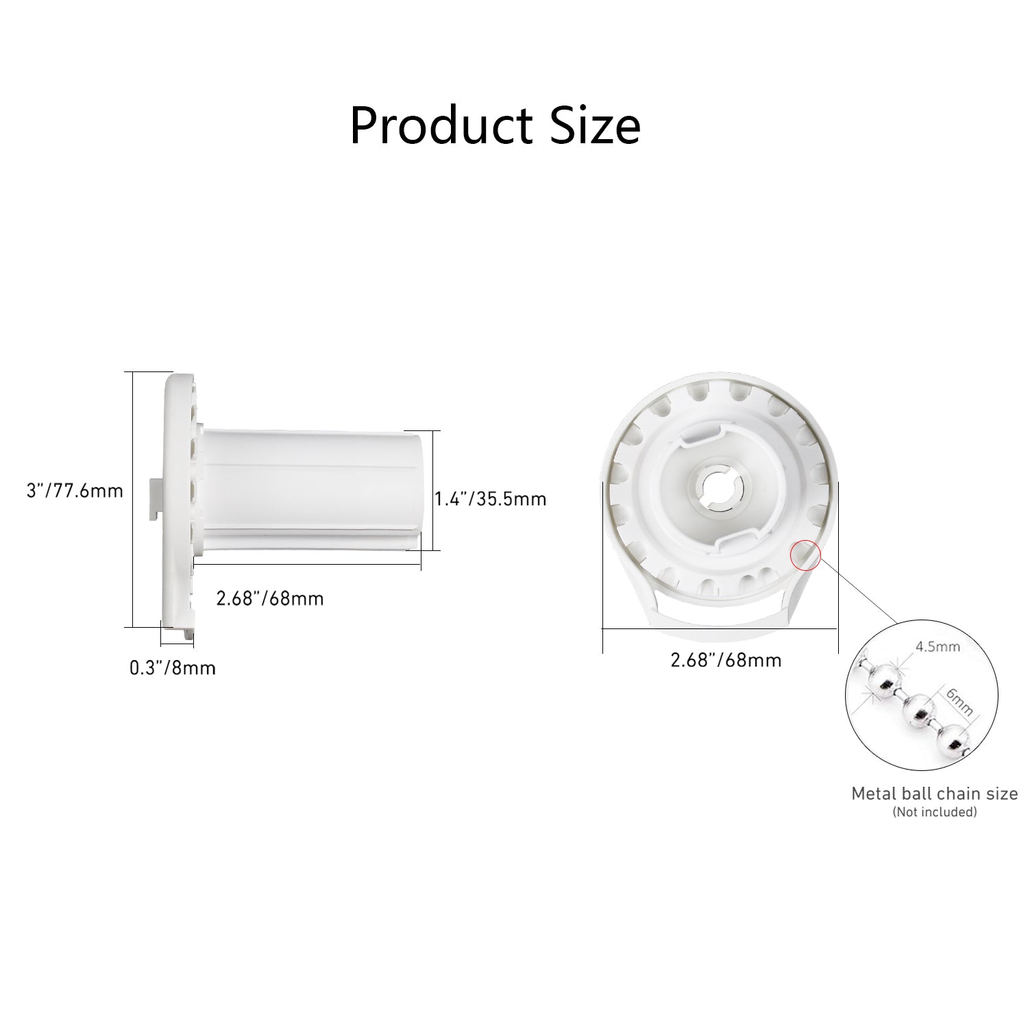 Skyline Series SL20 Roller Shade Clutch for Shades Over 15 LBs. (White)